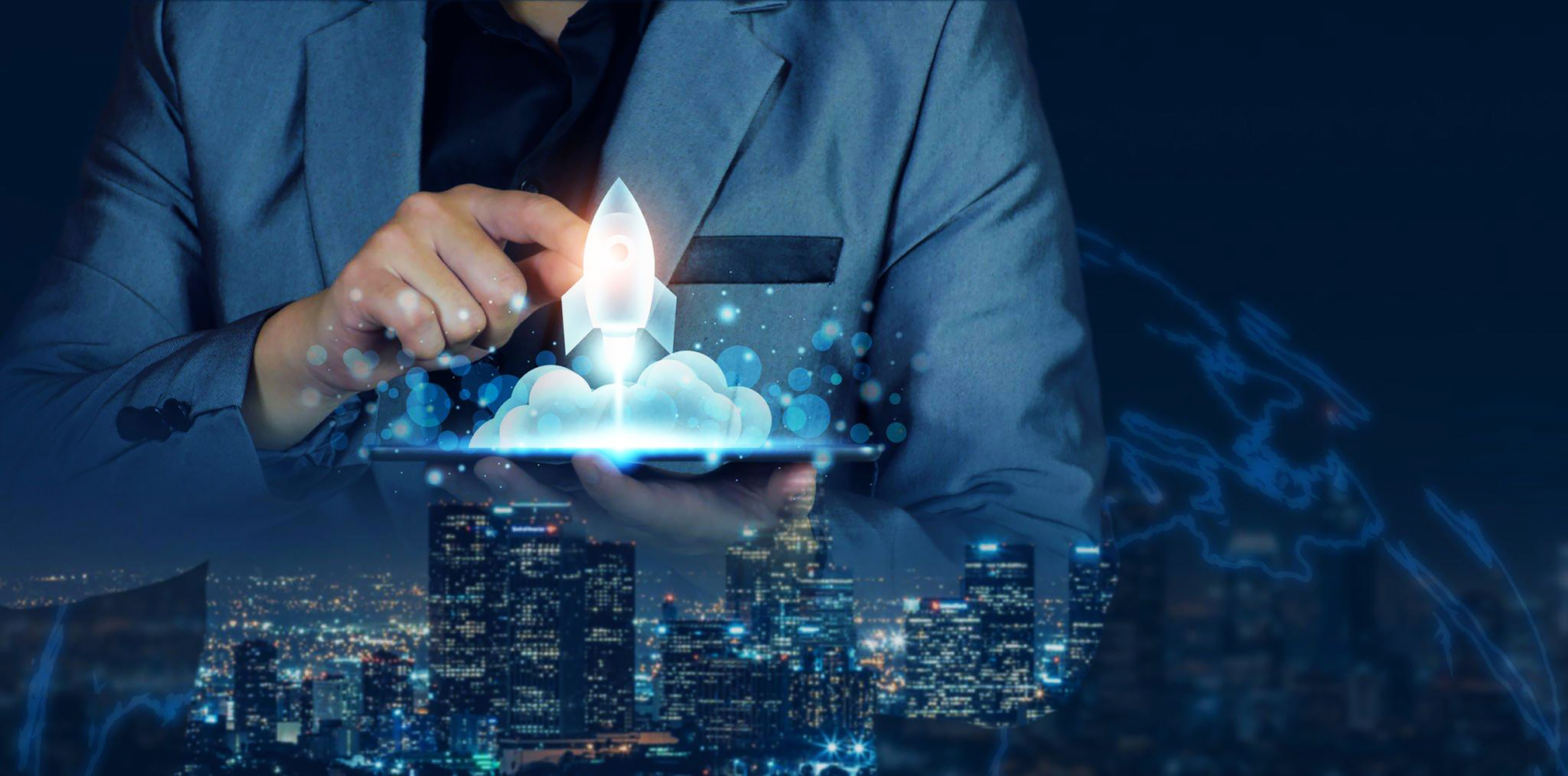 Rappresentazione concettuale di infrastrutture Cloud Computing e reti scalabili, ideali per gestire picchi di traffico aziendale.